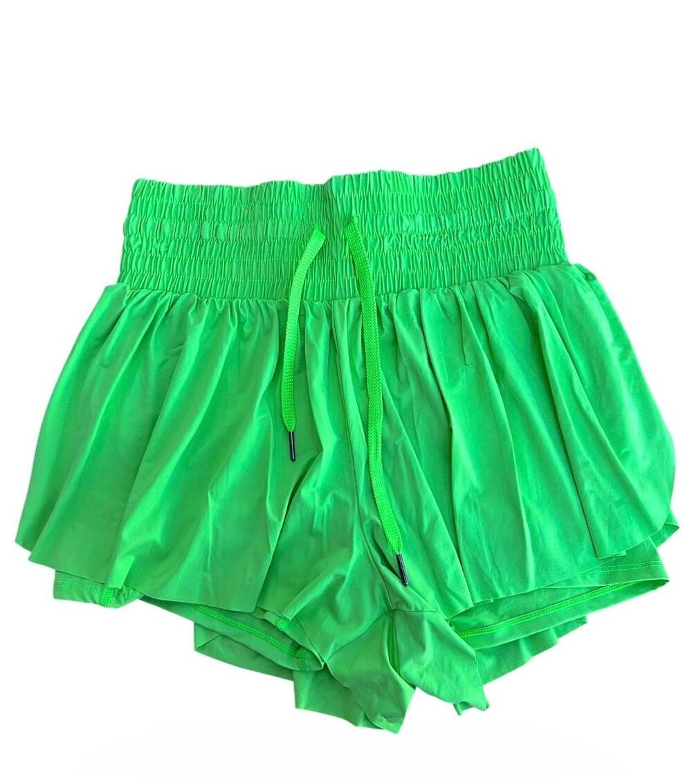 Neon Green High-Waisted Athletic Skort Size L